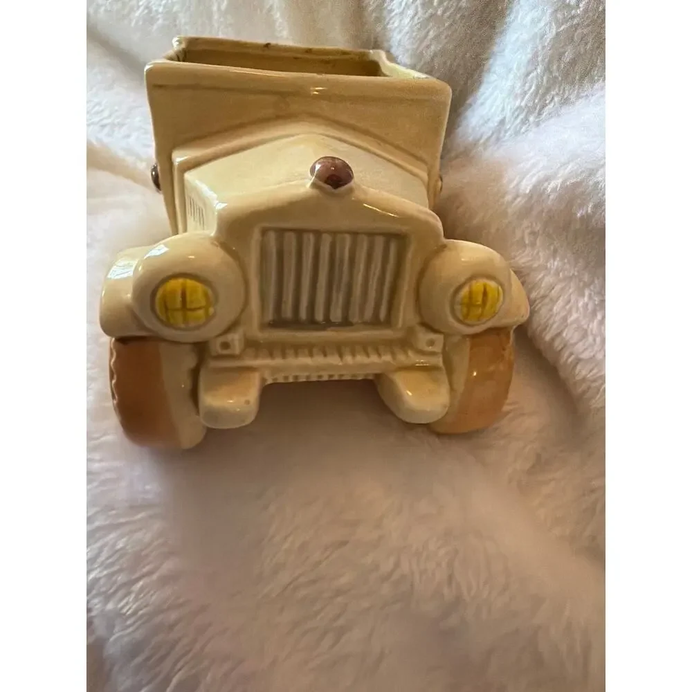 Vintage Relpo 7026 Ceramic Roadster Car Planter Cachepot Art Deco Japan